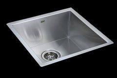 440x440mm Handmade Stainless Steel Undermount / Topmount Kitchen Laundry Sink with Waste