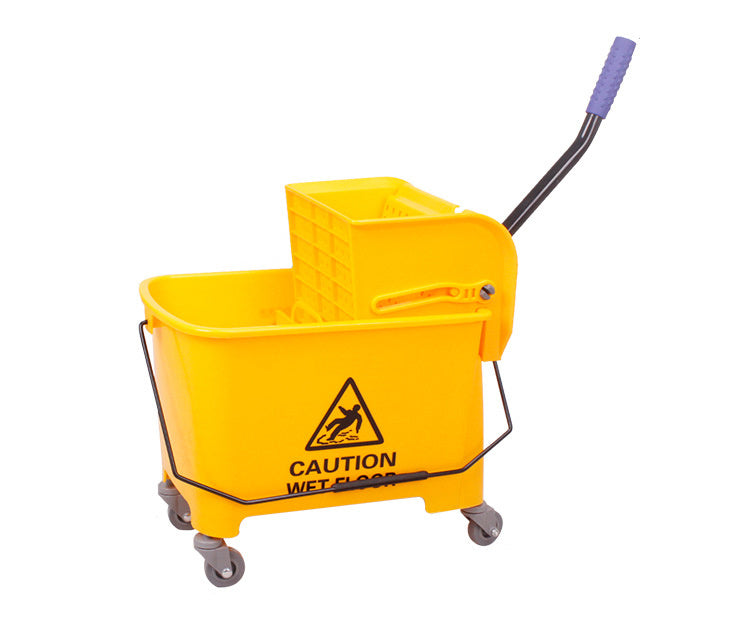 20L Deluxe Mop Wringer Bucket Side Press Janitor Commercial Cleaning