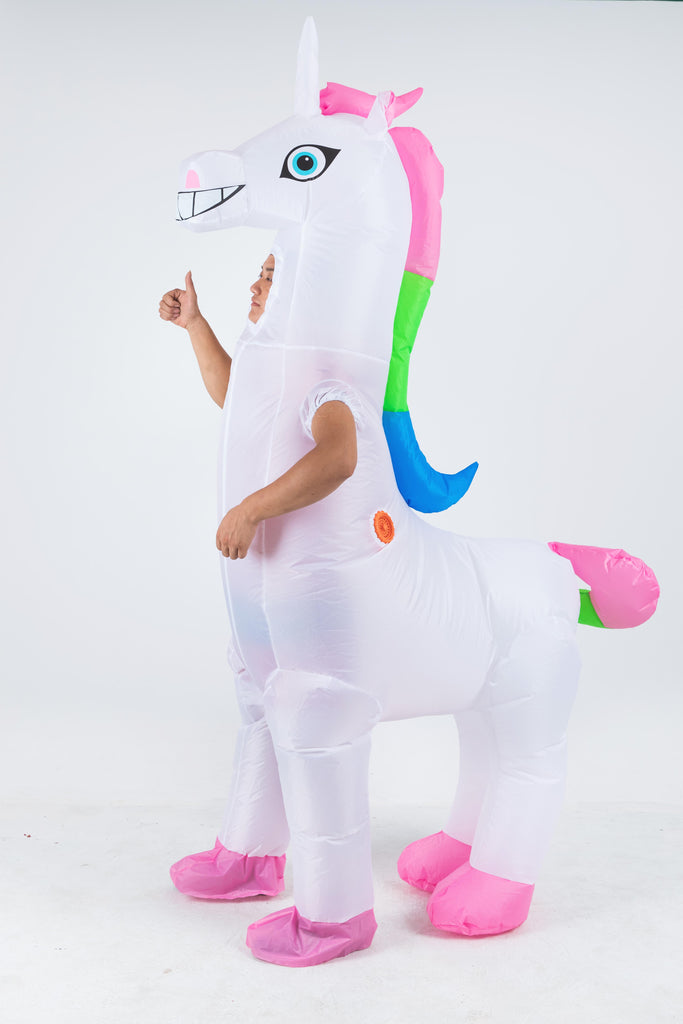 Giant Unicorn Fancy Dress Fan Inflatable Costume Suit