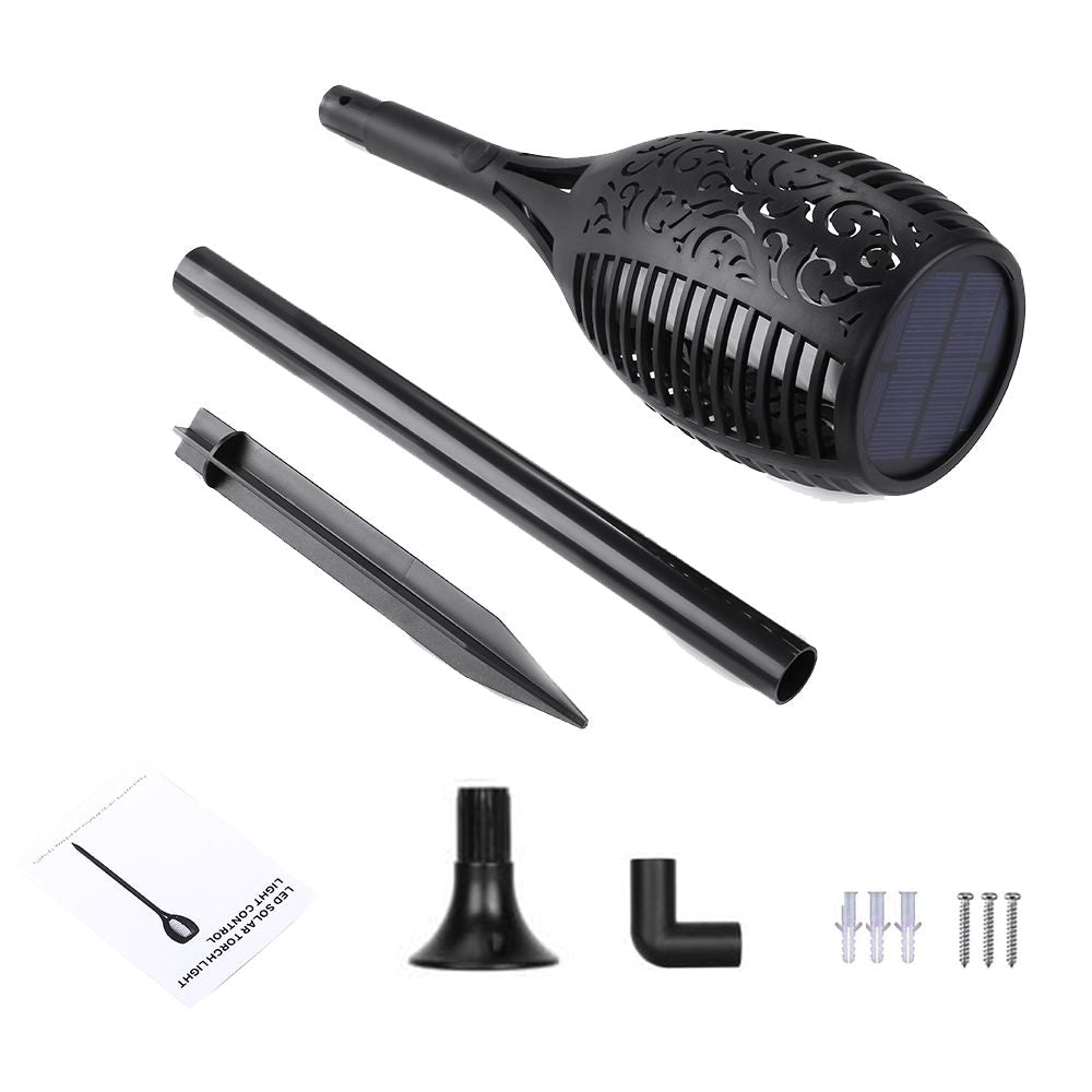 10 Pack Solar Torch Lights 96 LED Flickering Lighting Dancing Flame Garden Lamp