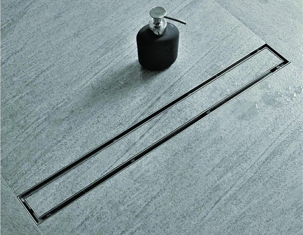 800mm Tile Insert Shower Bathroom Stainless Steel Grate Drain w/Centre outlet Floor Waste