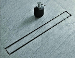 800mm Tile Insert Shower Bathroom Stainless Steel Grate Drain w/Centre outlet Floor Waste