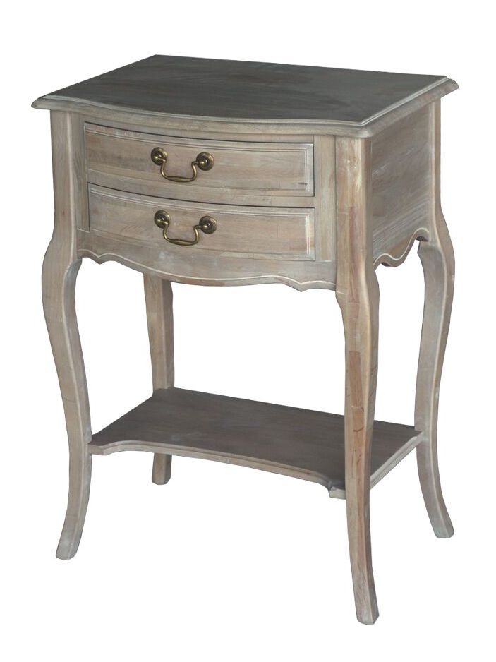 Wash White French Provincial Louis XV Night Stand