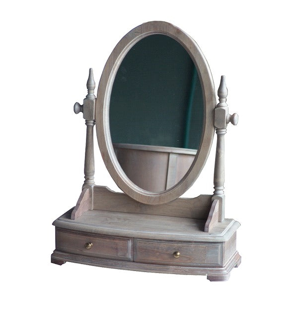 Wash White Dressing Unit With Mirror