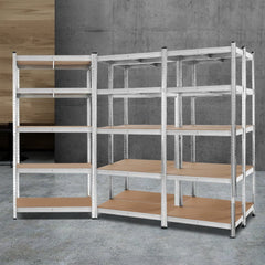 Giantz 5x1.8M Garage Shelving Warehouse Rack Pallet Racking Storage Shelf Silver