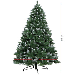 Jingle Jollys Christmas Tree 2.1m Snowy Xmas Tree Decoration 905 Tips