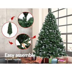 Jingle Jollys Christmas Tree 2.1m Snowy Xmas Tree Decoration 905 Tips