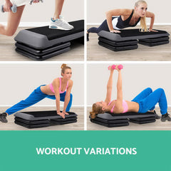 Everfit 3 Level Aerobic Step Exercise Stepper 110cm Gym Home Fitness