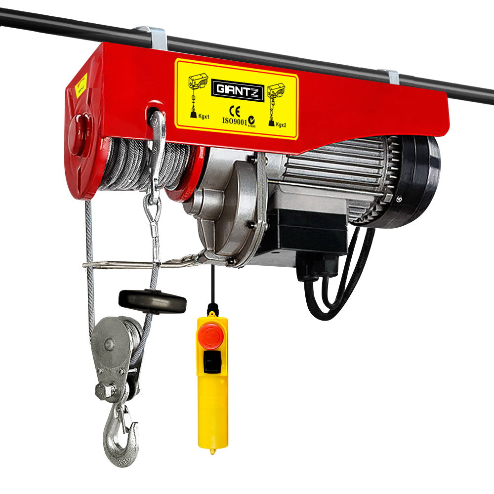 Giantz Electric Hoist Winch 125/250KG Cable 18M Rope Tool Remote Chain Lifting